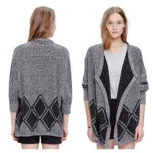 MADEWELL All Angels Diamond Pattern Cardigan Sweater - Size Medium/Large